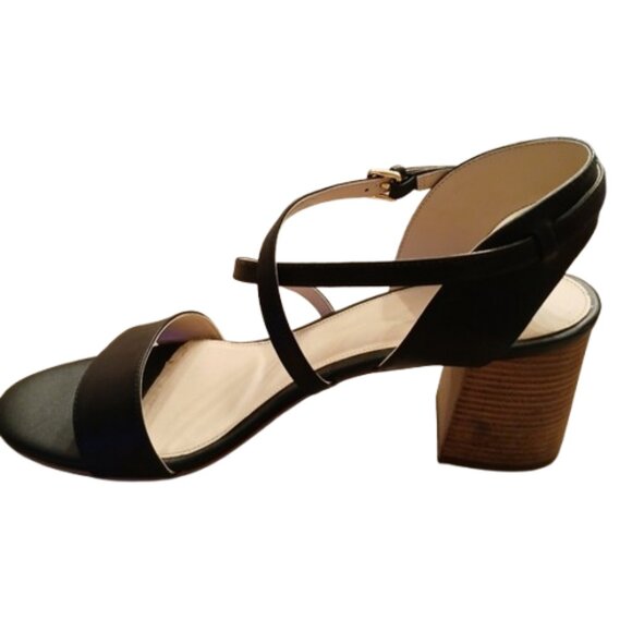 Cole Haan Joslyn Black Strappy Block Heel Slingback Sandals Size 9B - Picture 1 of 5